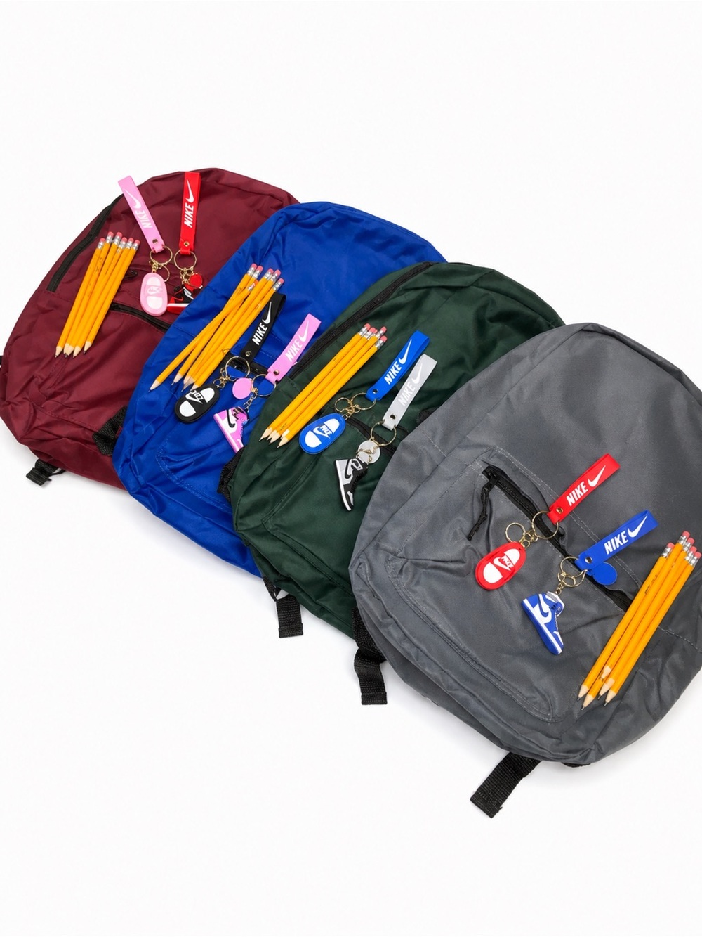 Moda West 17” Backpack Bundle Novelty Sneaker Keychains Pencils NWT